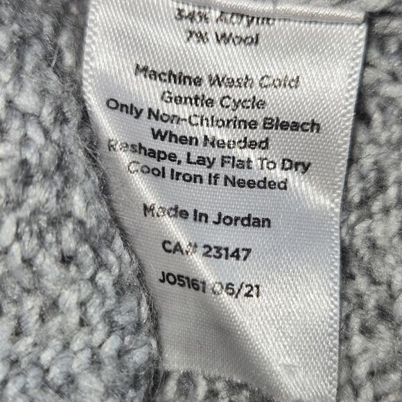 Talbots Honeycomb Gray Wool Blend Sweater. Size Medium. - Picture 7 of 8